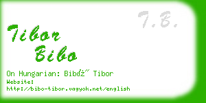 tibor bibo business card